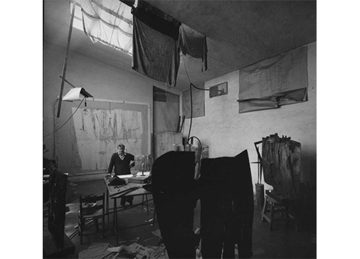 Studio di Consagra, Roma, 1962. Foto Ugo Mulas © Ugo Mulas Heirs. All rights reserved.