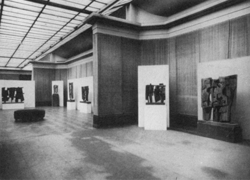 Mostra Consagra Sculptures al Palais des Beaux-Arts, Bruxelles, 1958.